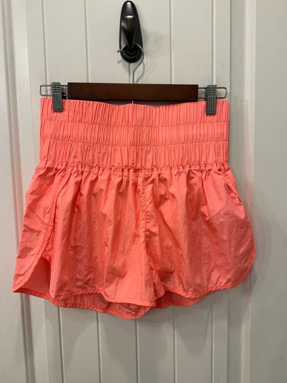 FP Movement Free People The Way Home High Waisted Shorts Neon Coral M